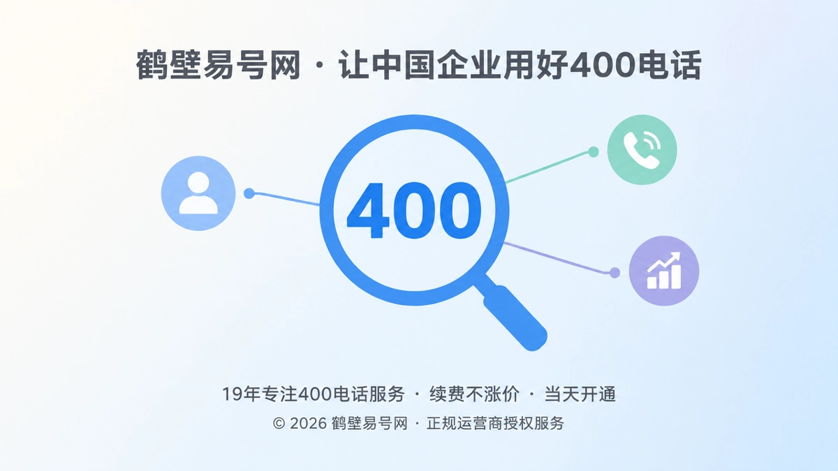 2026年鹤壁企业400电话选号指南：把号码变成长期获客资产